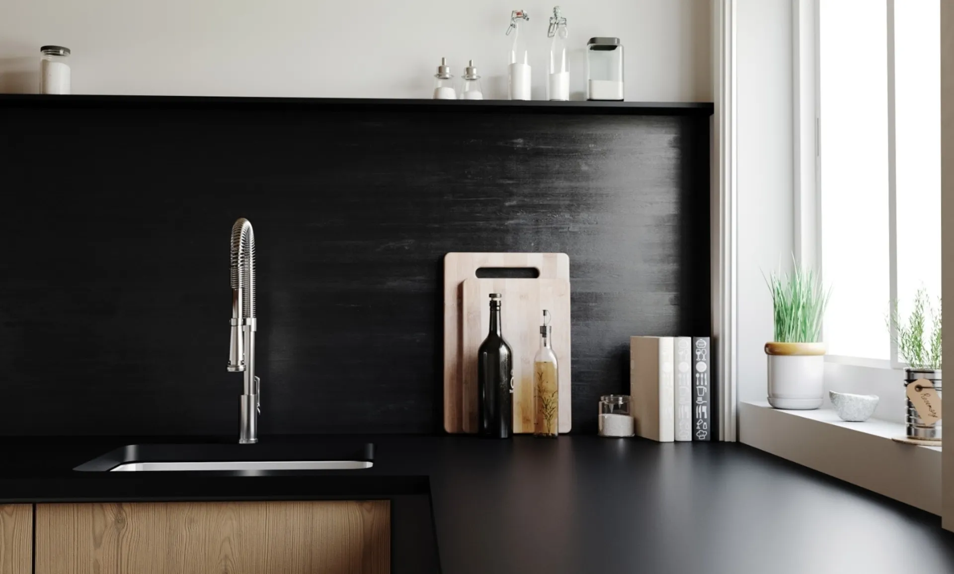 Additional image of Cambria Blackpool Matte Quartz countertops
