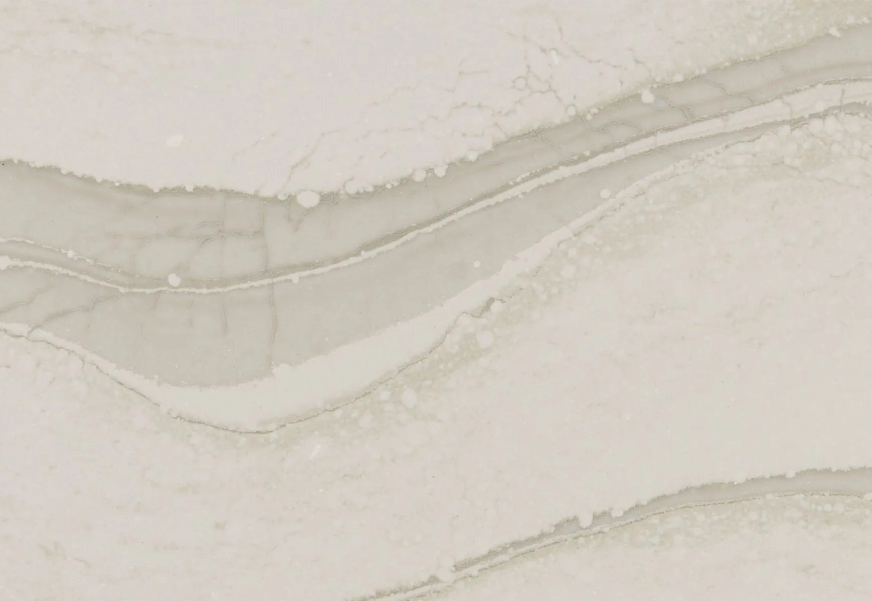Closeup image of Cambria Brittanicca Warm White Quartz countertop slab