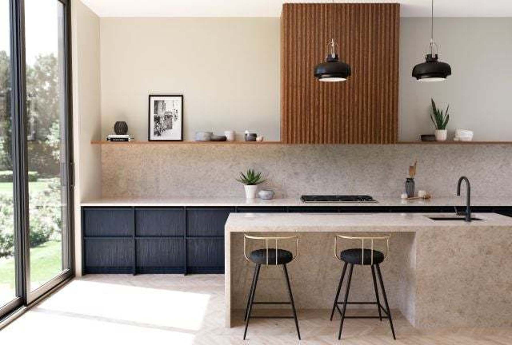 Additional image of Cambria Buxton Grey Quartz countertops