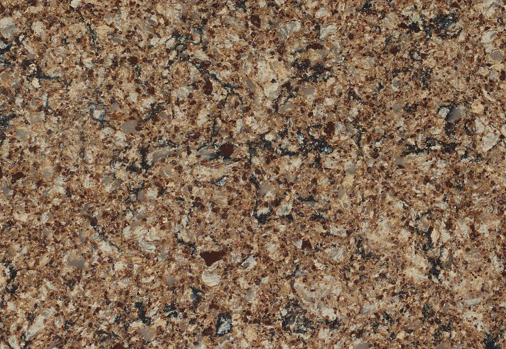Closeup image of Cambria Canterbury Quartz countertop slab