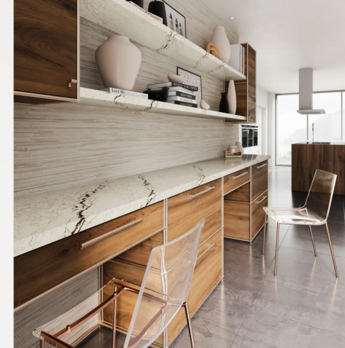 Additional image of Cambria Cashel White Quartz countertops
