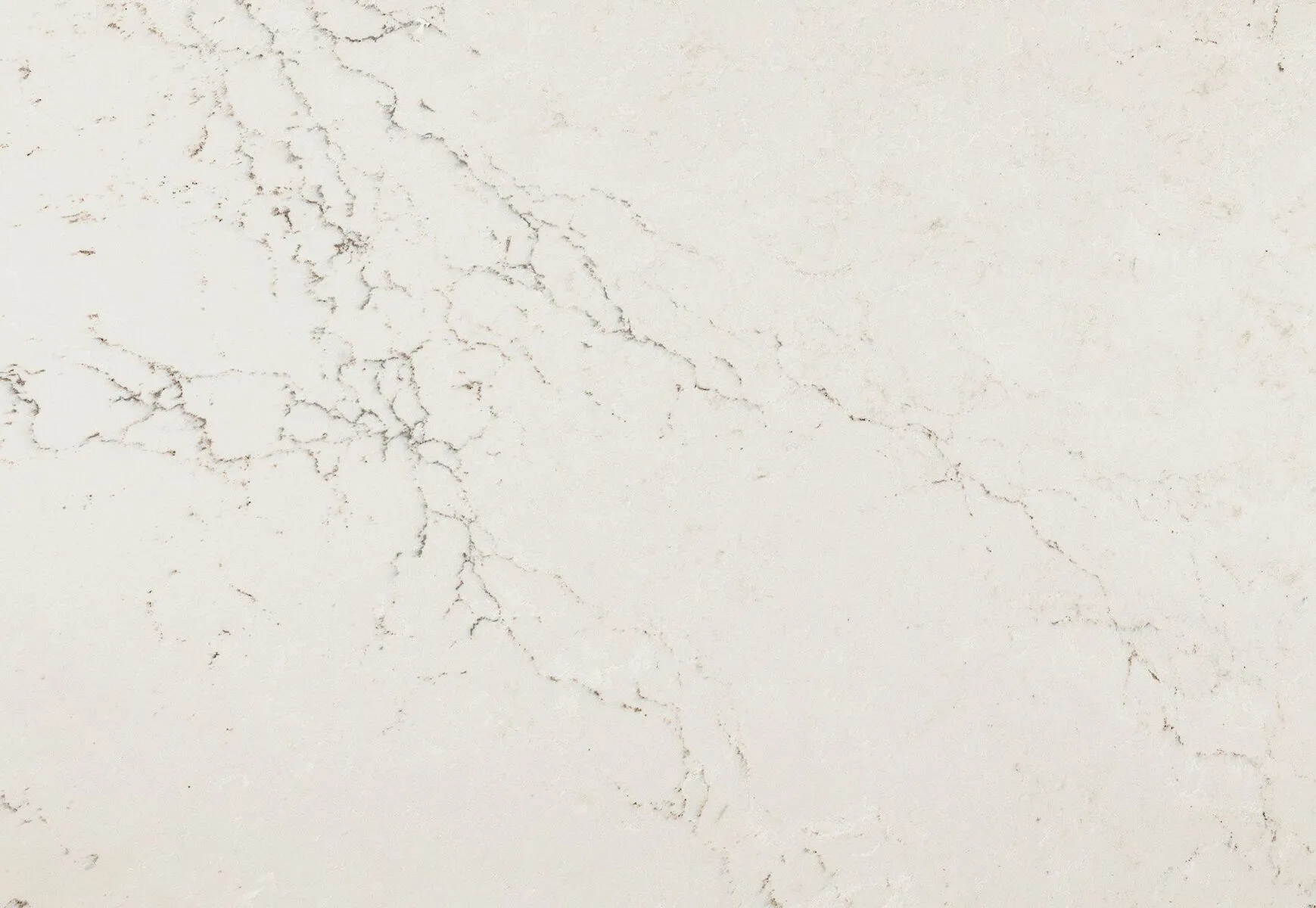 Closeup image of Cambria Colton White Quartz countertop slab