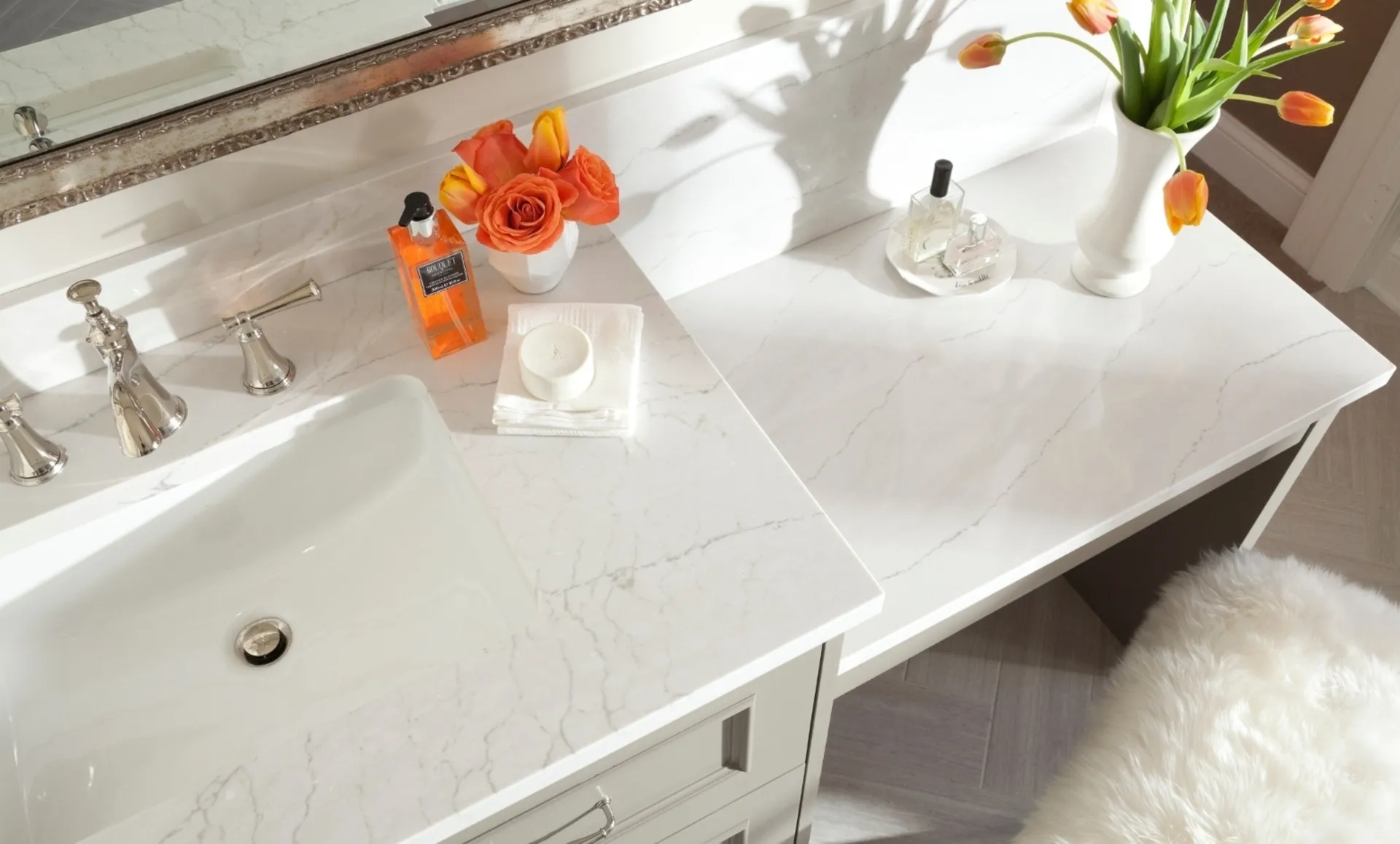 Additional image of Cambria Ella White Quartz countertops