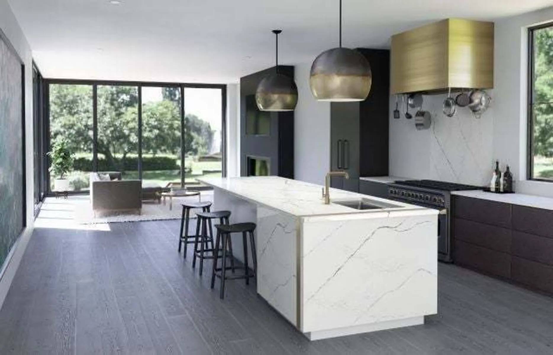 Additional image of Cambria Gladstone White Quartz countertops