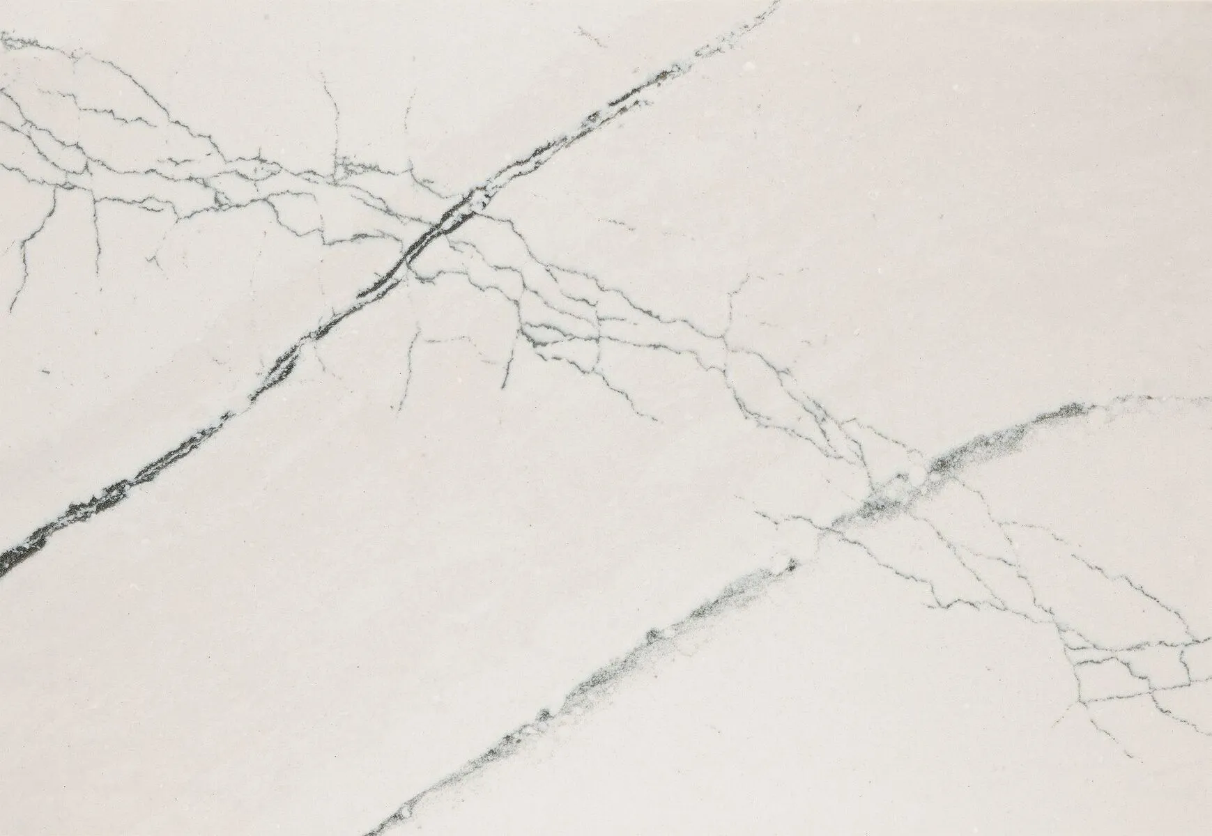 Closeup image of Cambria Gladstone White Quartz countertop slab