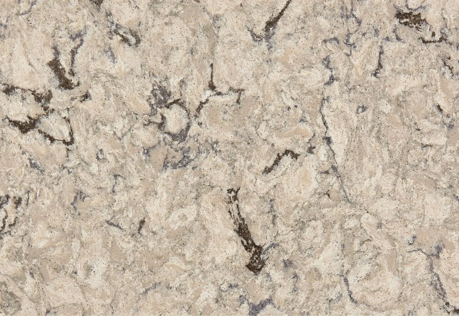 Closeup image of Cambria Halewood Brown Quartz countertop slab
