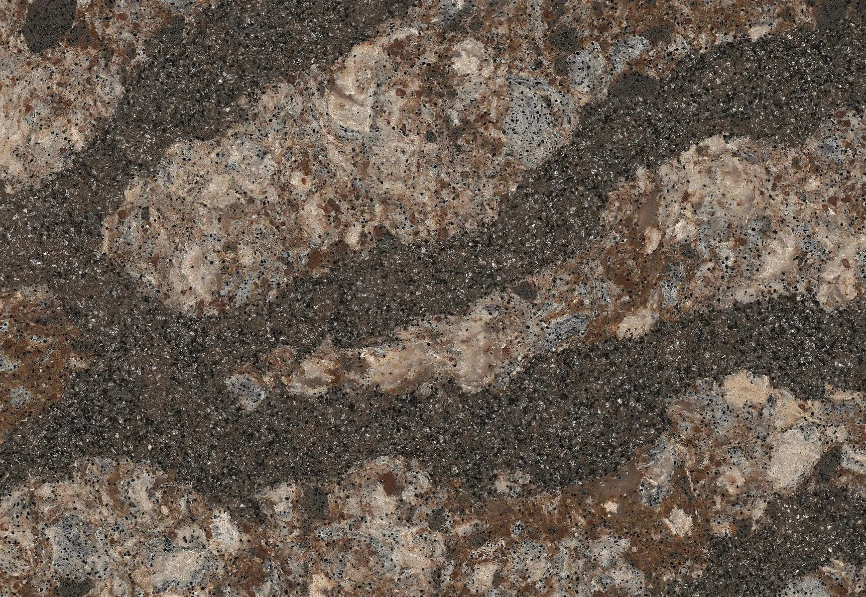 Closeup image of Cambria Harlech Quartz countertop slab