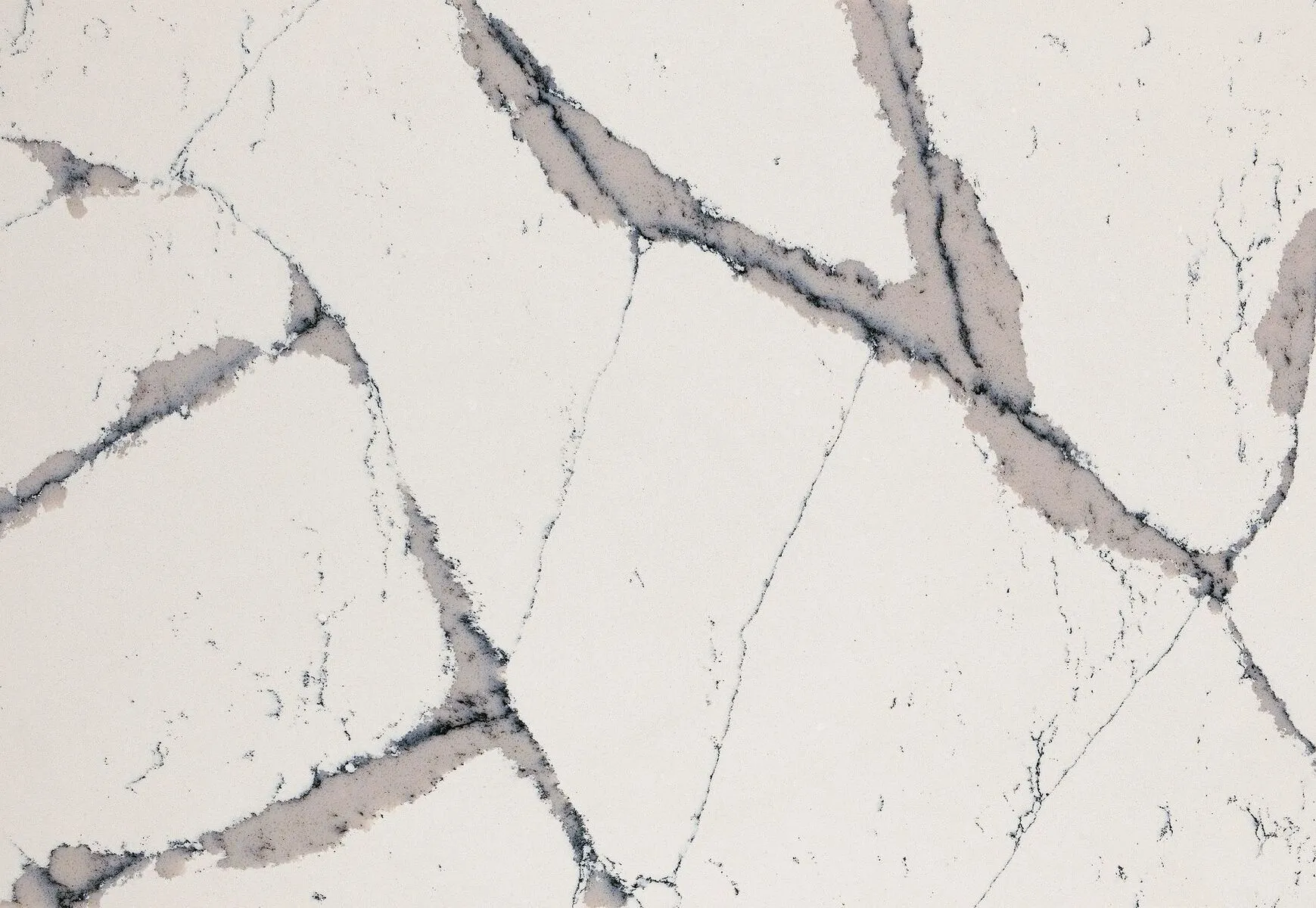 Closeup image of Cambria Harrogate Quartz countertop slab