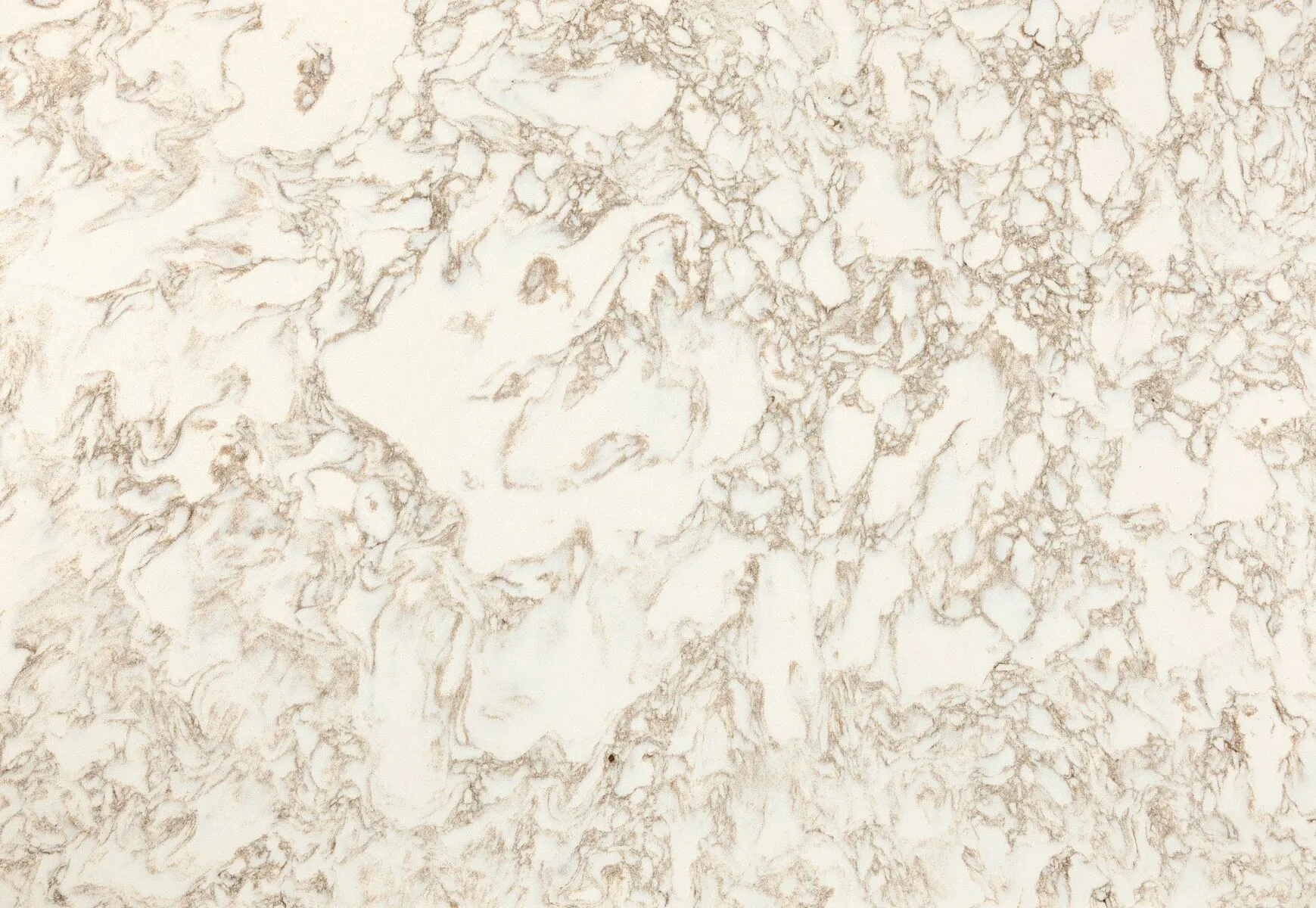Closeup image of Cambria Hermitage Cream Quartz countertop slab