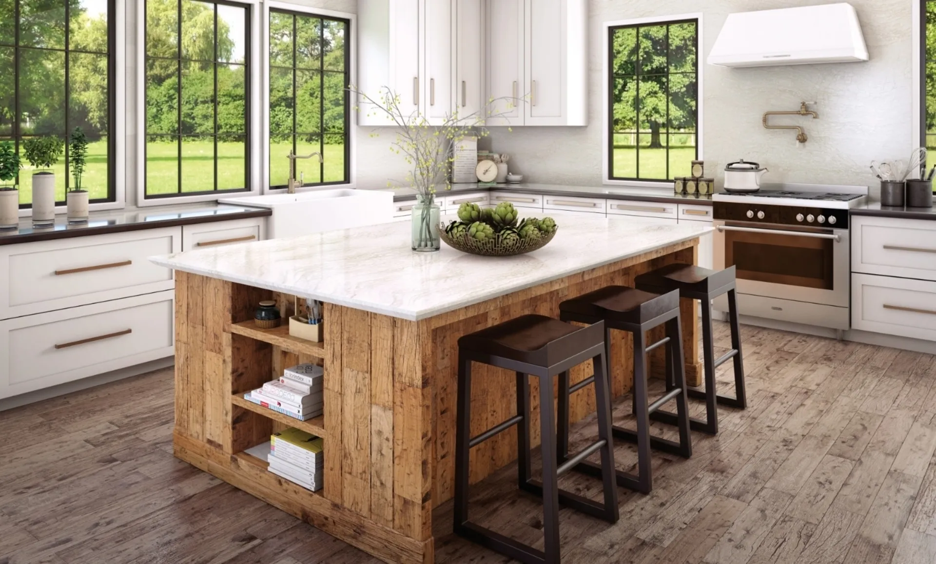Additional image of Cambria Ironsbridge White Quartz countertops