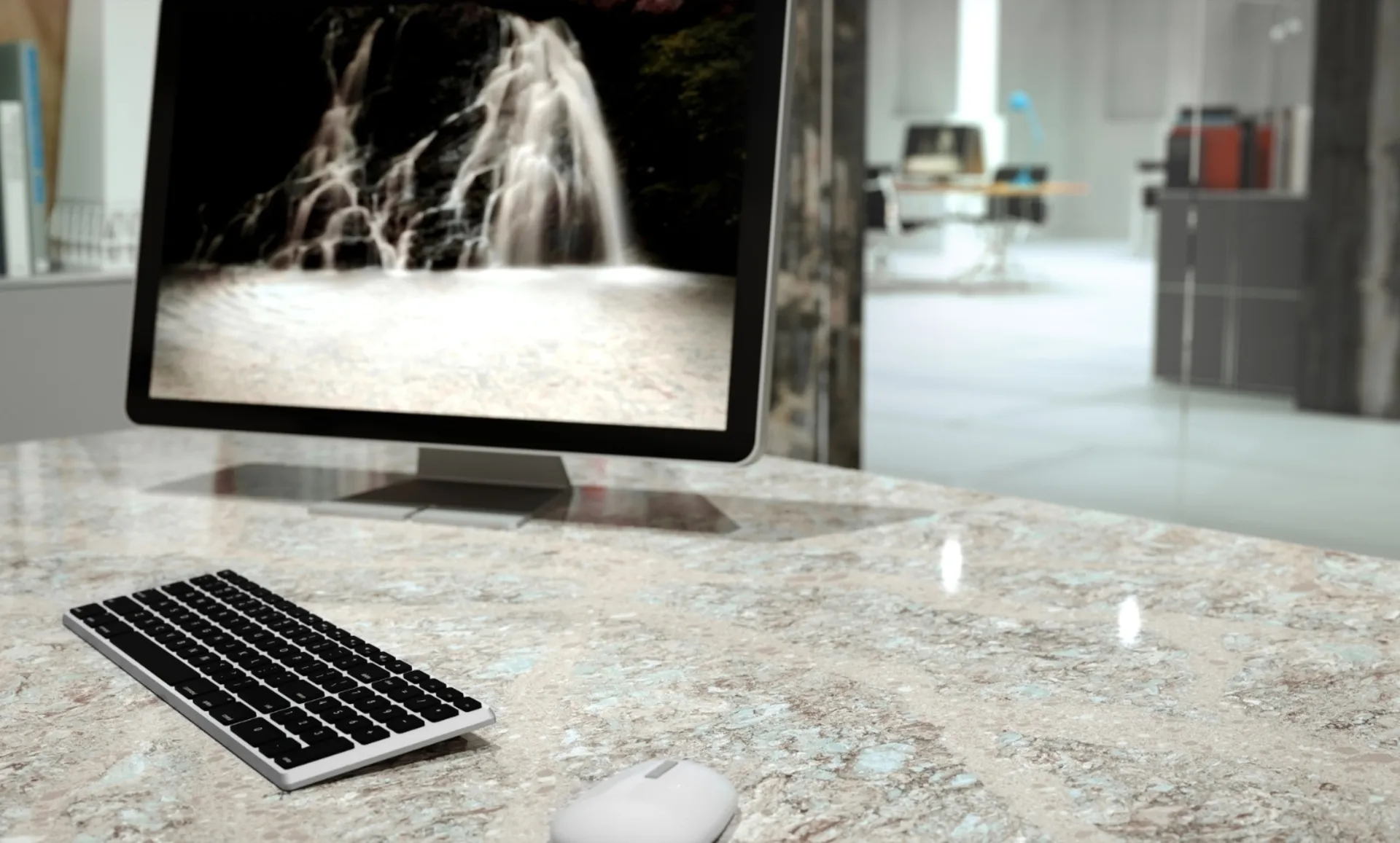 Additional image of Cambria Kelvingrove Grey Quartz countertops