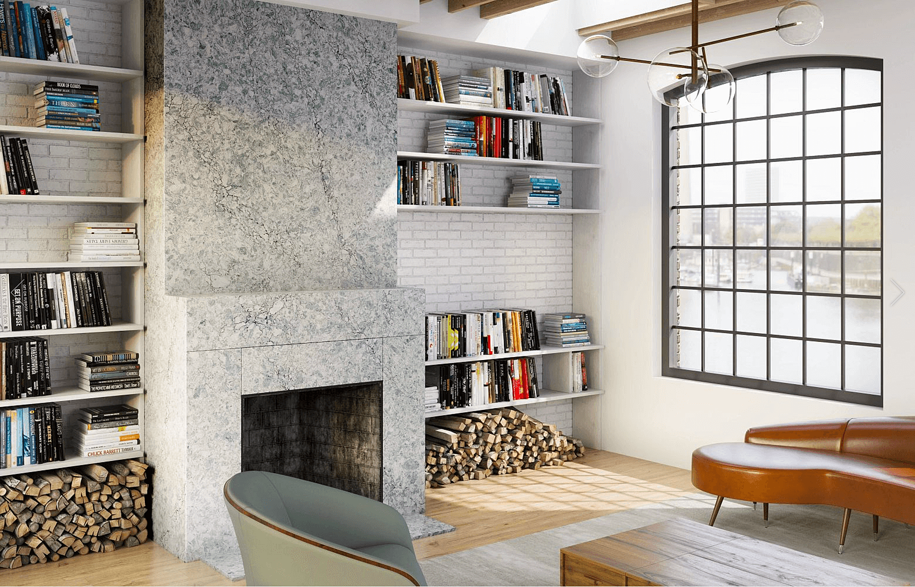 Additional image of Cambria Kendal Grey Quartz countertops