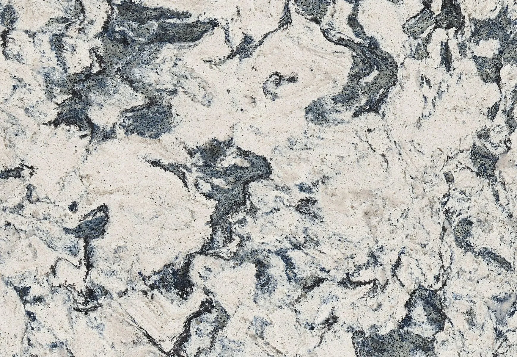 Closeup image of Cambria Mayfair Grey Quartz countertop slab