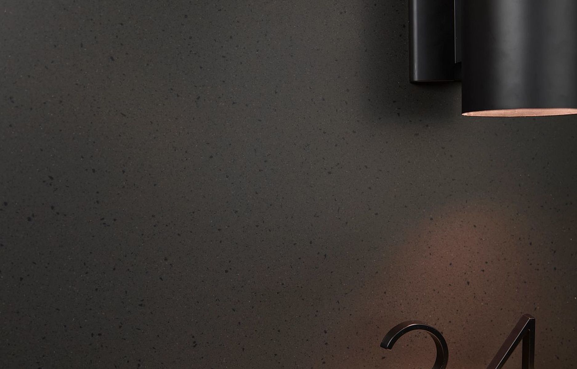 Image of installed Cambria Montana Midnight Grey Quartz countertops