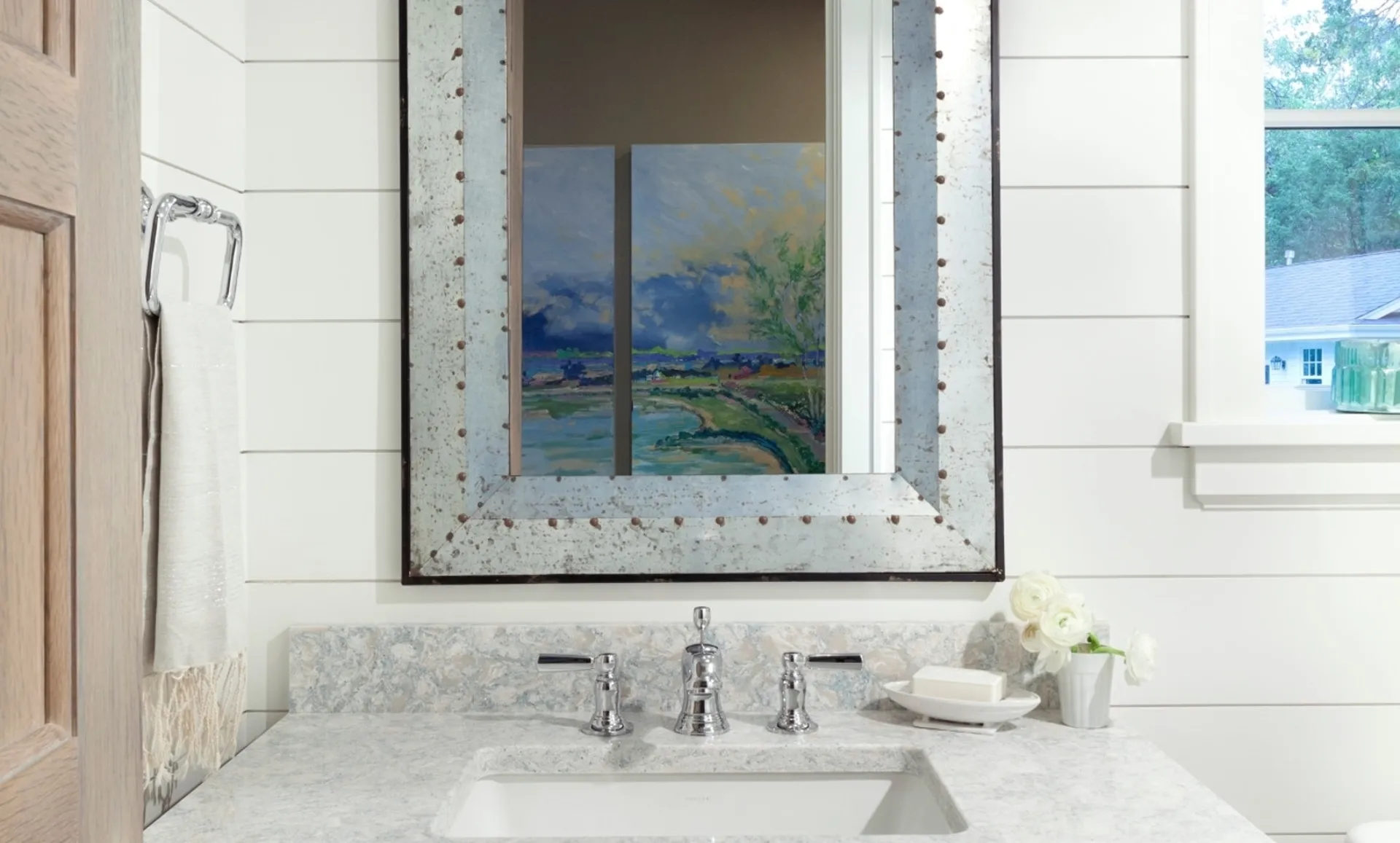 Additional image of Cambria Montgomery Cream Quartz countertops