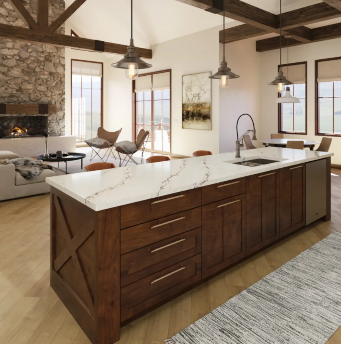 Additional image of Cambria Notting Hill White Quartz countertops