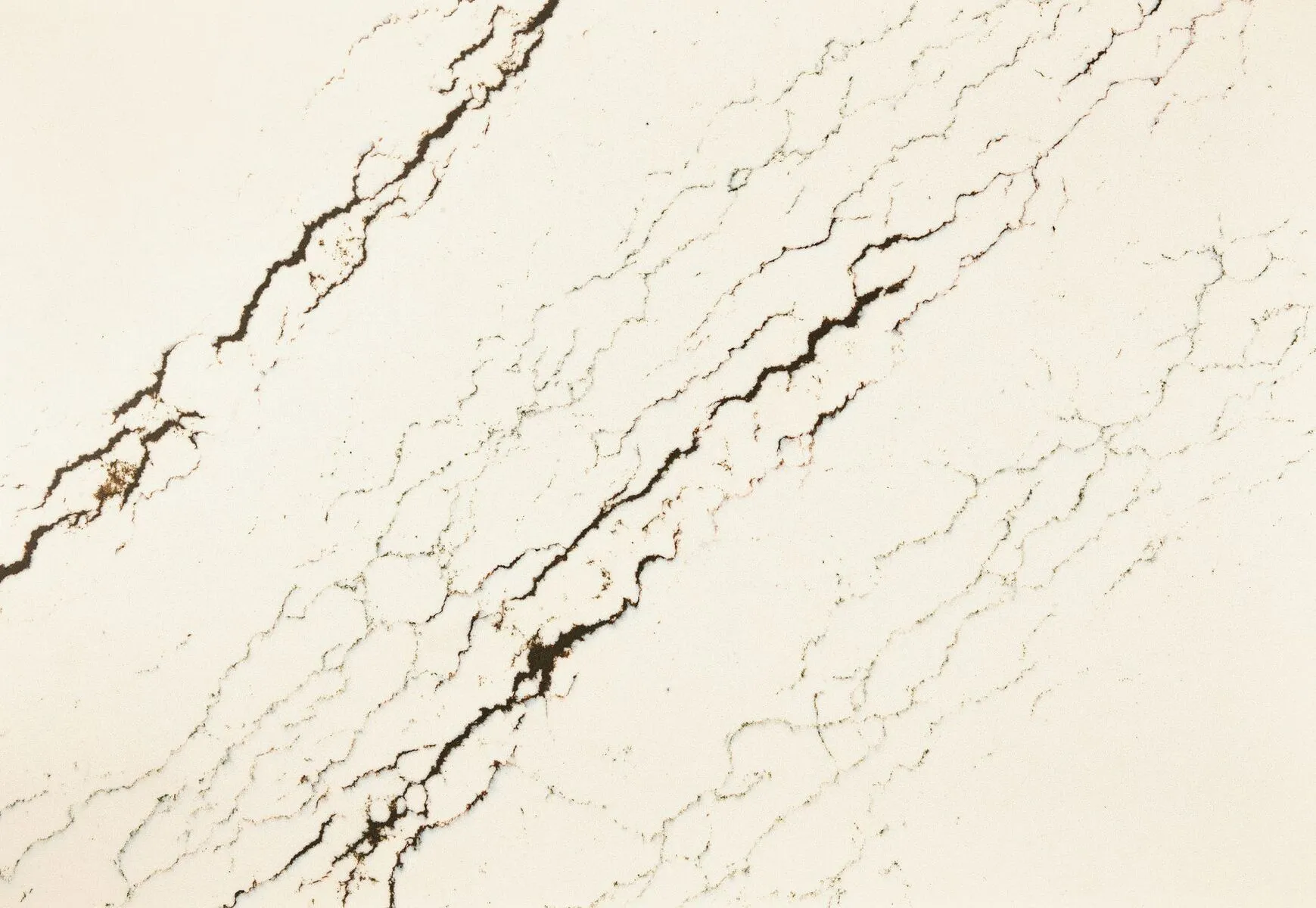 Closeup image of Cambria Notting Hill White Quartz countertop slab