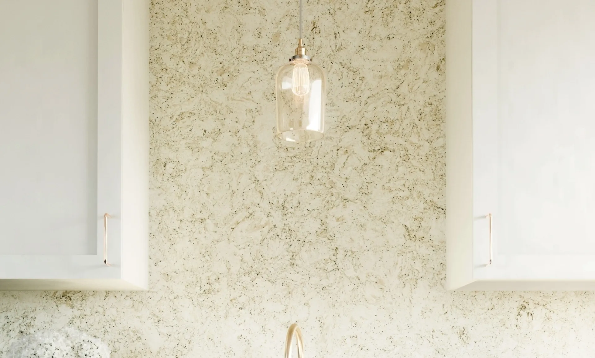Additional image of Cambria Pendle Hill White Quartz countertops