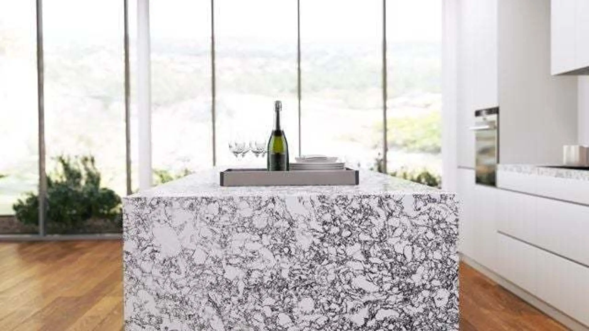 Additional image of Cambria Rose Bay White Quartz countertops