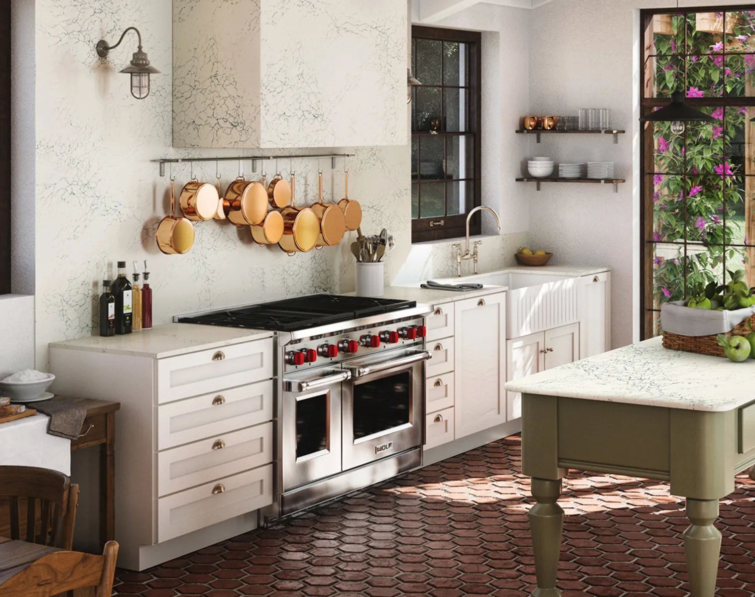 Additional image of Cambria Ruxley White Quartz countertops