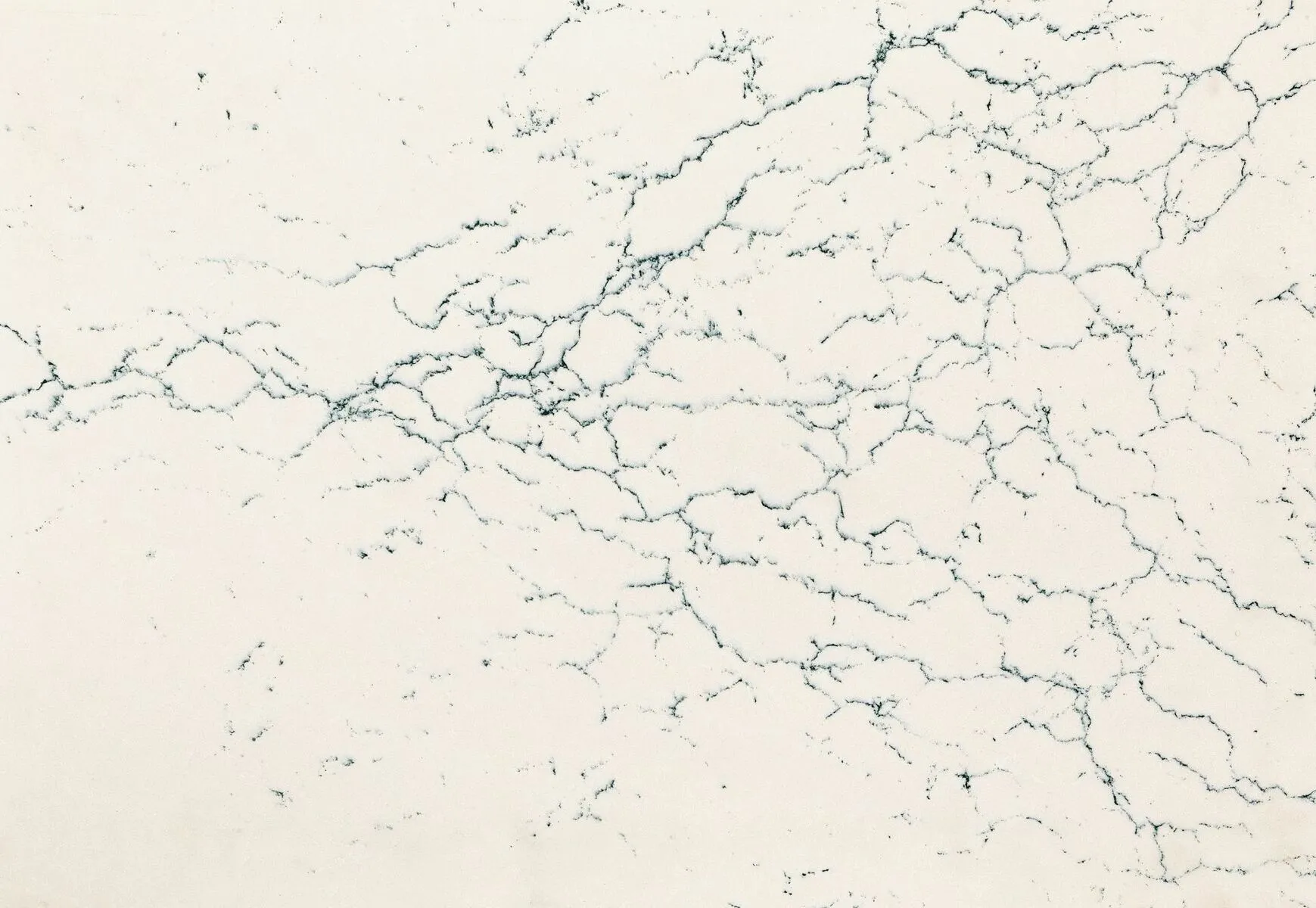 Closeup image of Cambria Ruxley White Quartz countertop slab