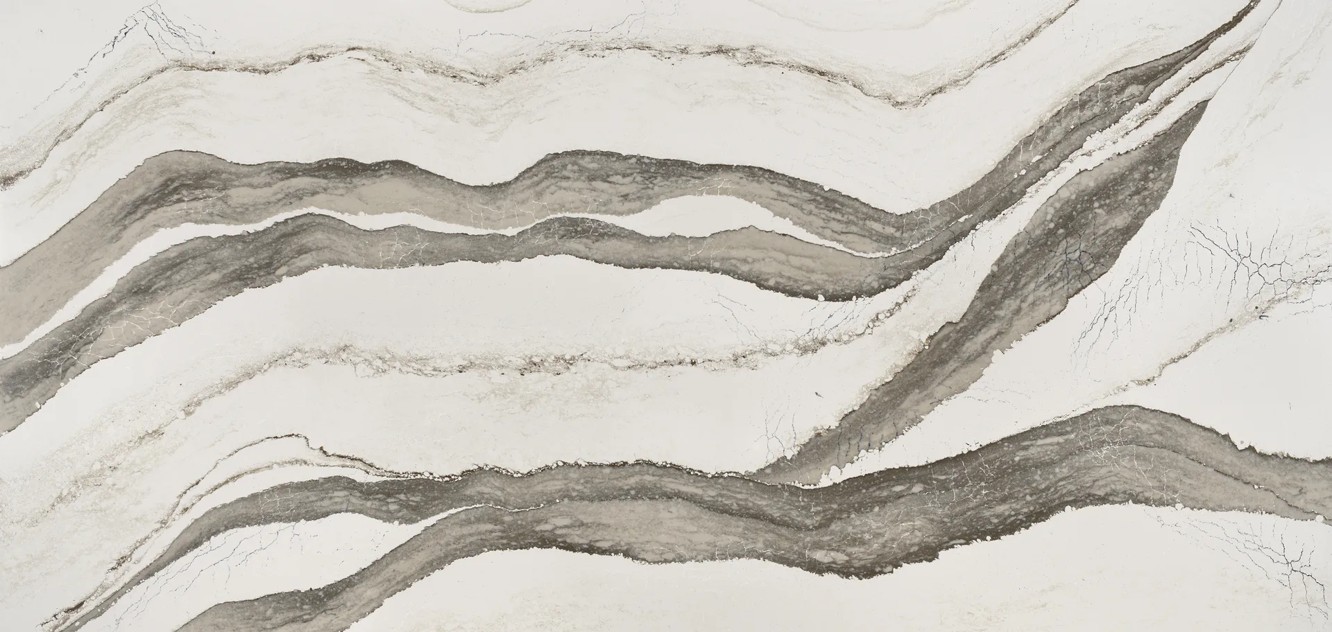 Image of Cambria Skara Brae White Quartz countertop slab