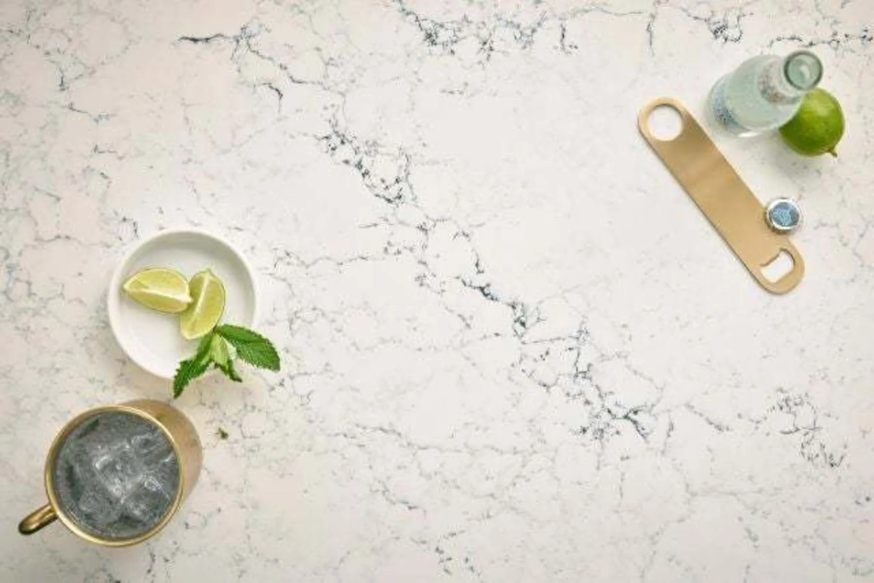 Additional image of Cambria Sutherland White Quartz countertops