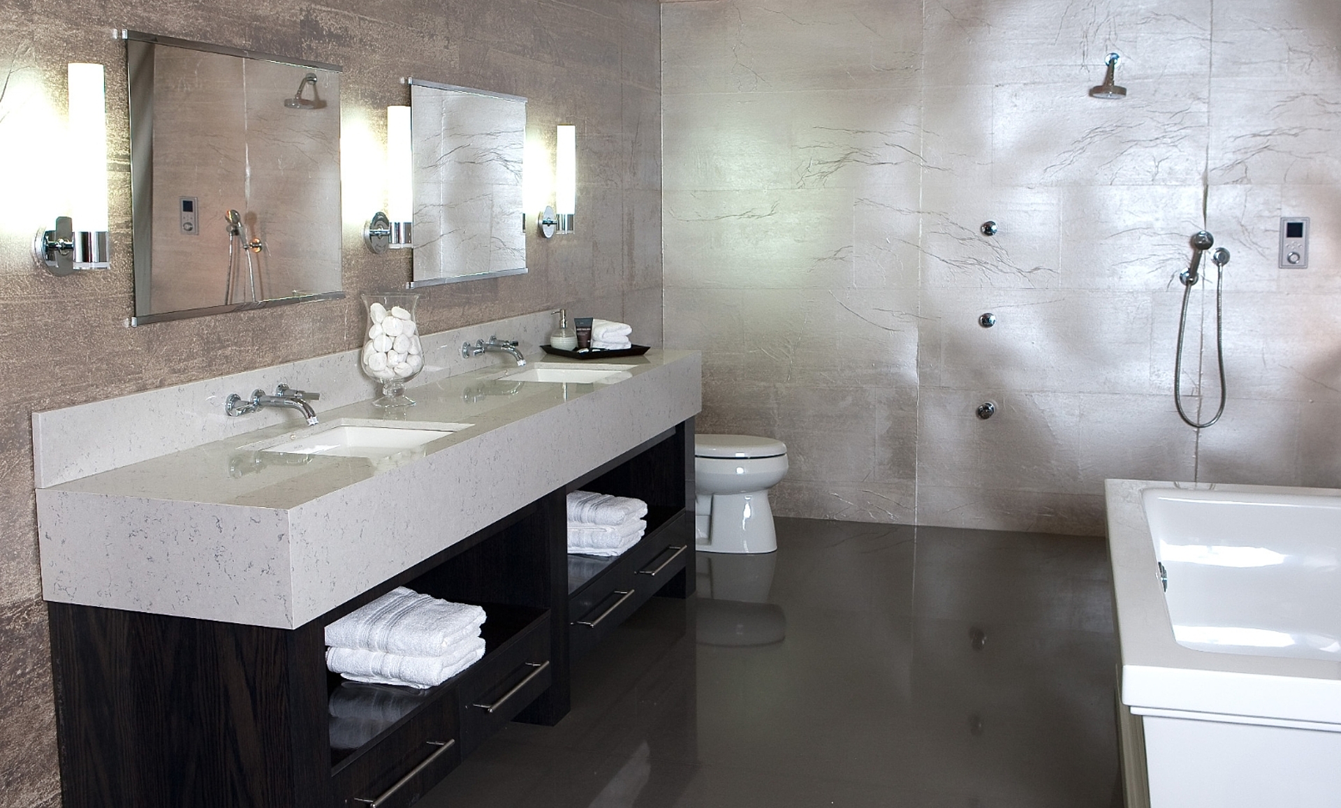 Additional image of Cambria Waverton White Quartz countertops