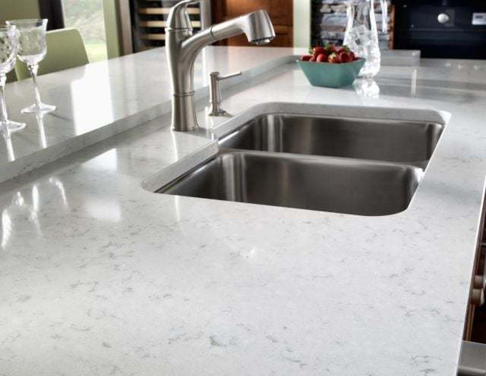 Additional image of Cambria Waverton White Quartz countertops
