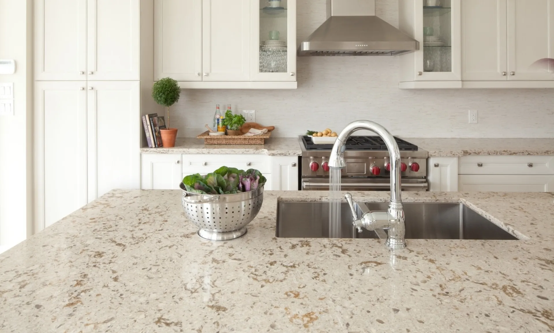 Additional image of Cambria Windermere Brown Quartz countertops