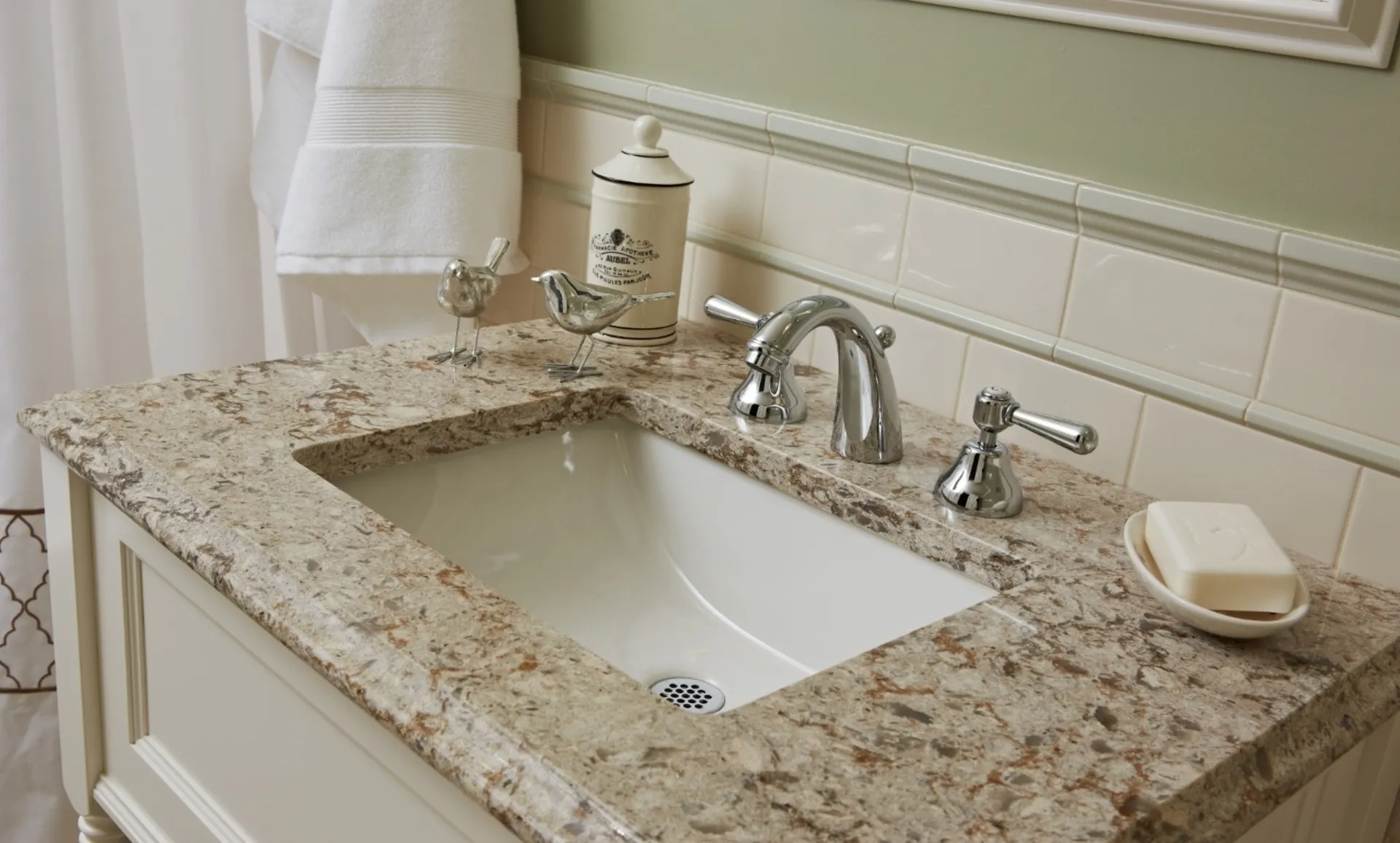 Additional image of Cambria Windermere Brown Quartz countertops