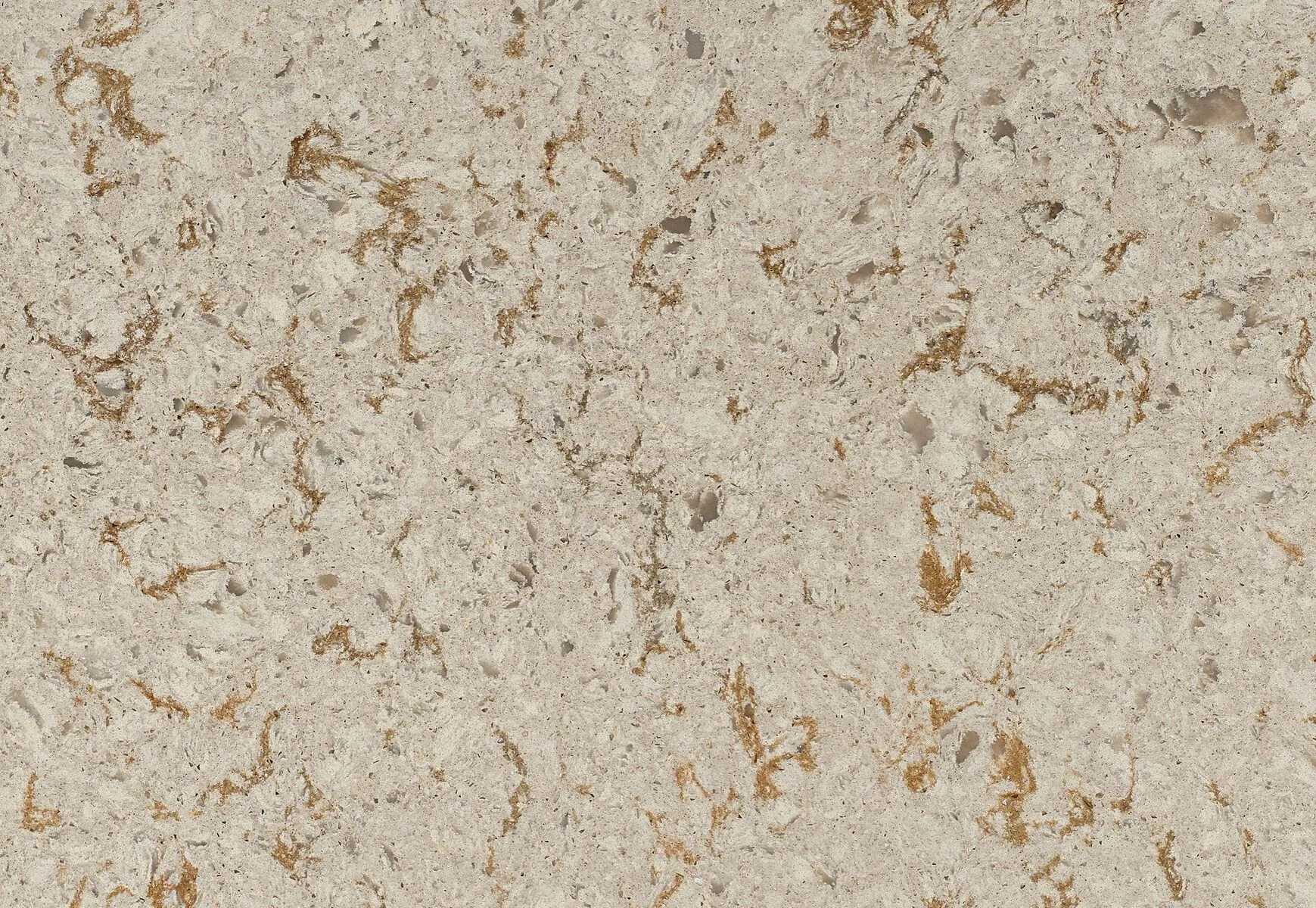 Closeup image of Cambria Windermere Brown Quartz countertop slab