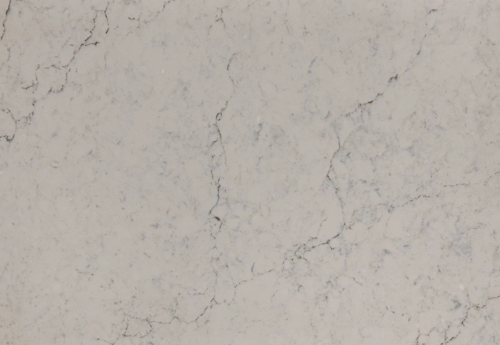 Closeup image of Cambria Windrush Grey Quartz countertop slab
