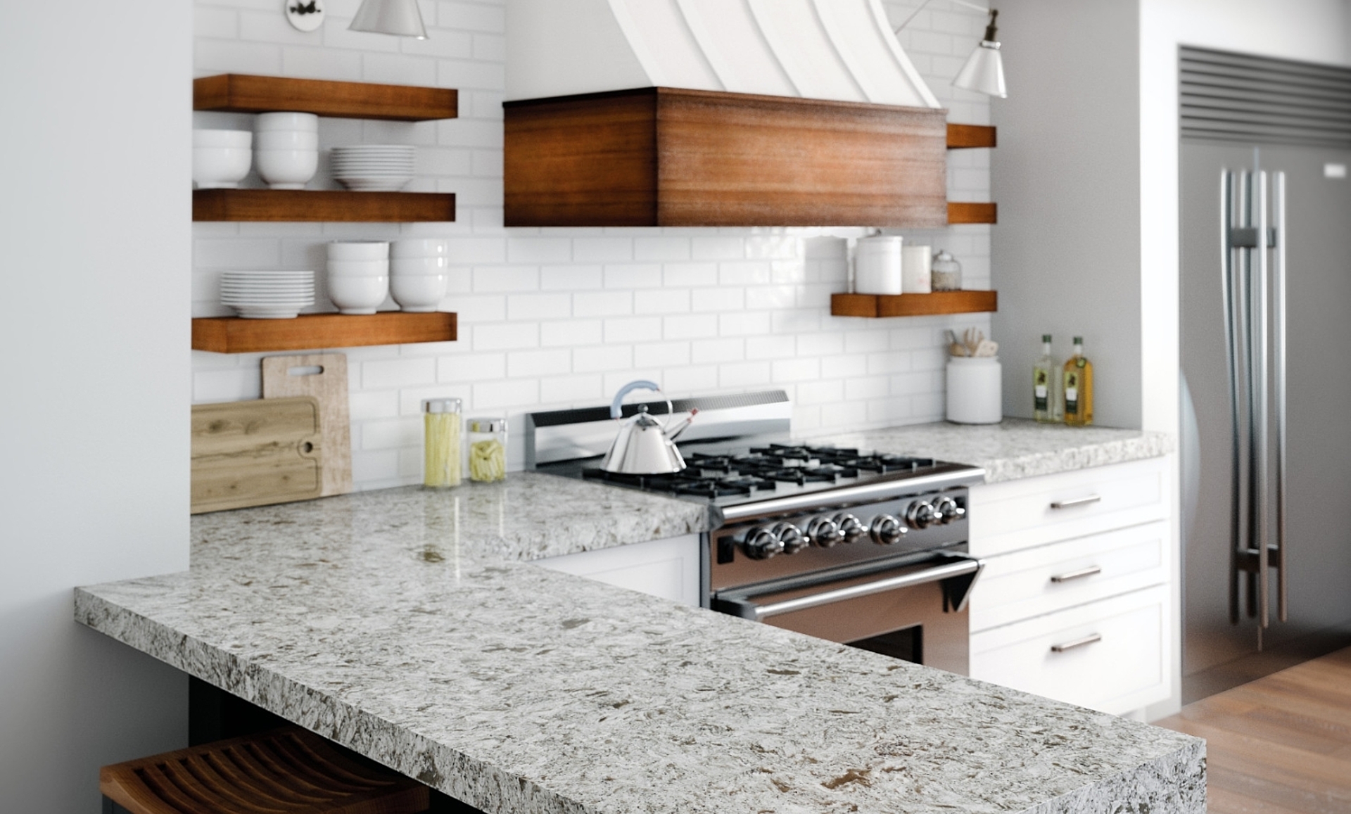 Additional image of Cambria Wisley Grey Quartz countertops
