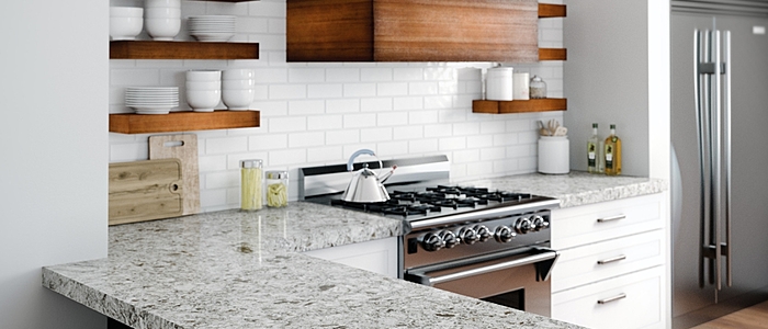 Additional image of Cambria Wisley Grey Quartz countertops
