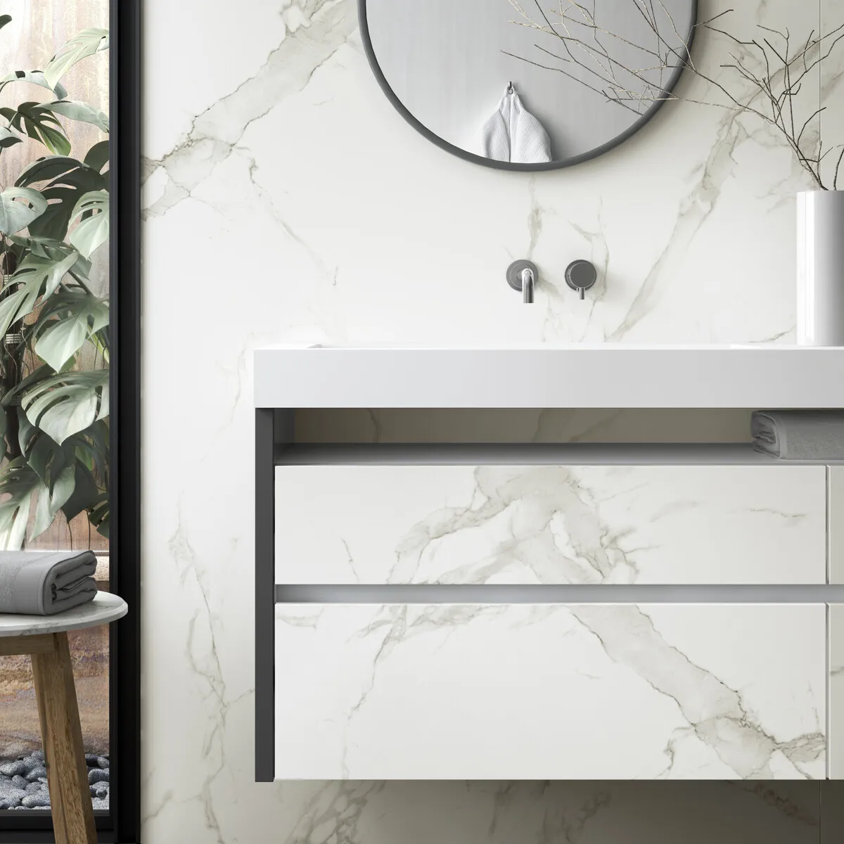 Image of installed Dekton Aura Sintered countertops