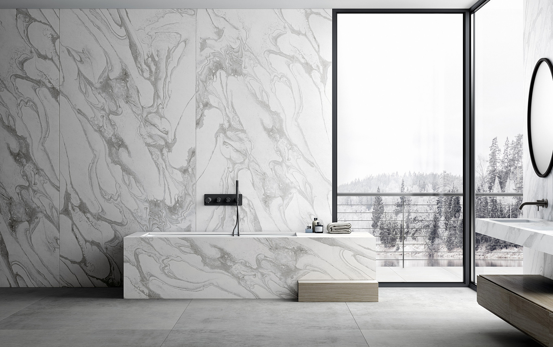 Additional image of Dekton Liquid Sky Sintered countertops