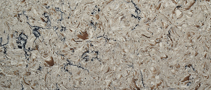 Closeup image of Q Quartz Antico Cloud Quartz countertop slab