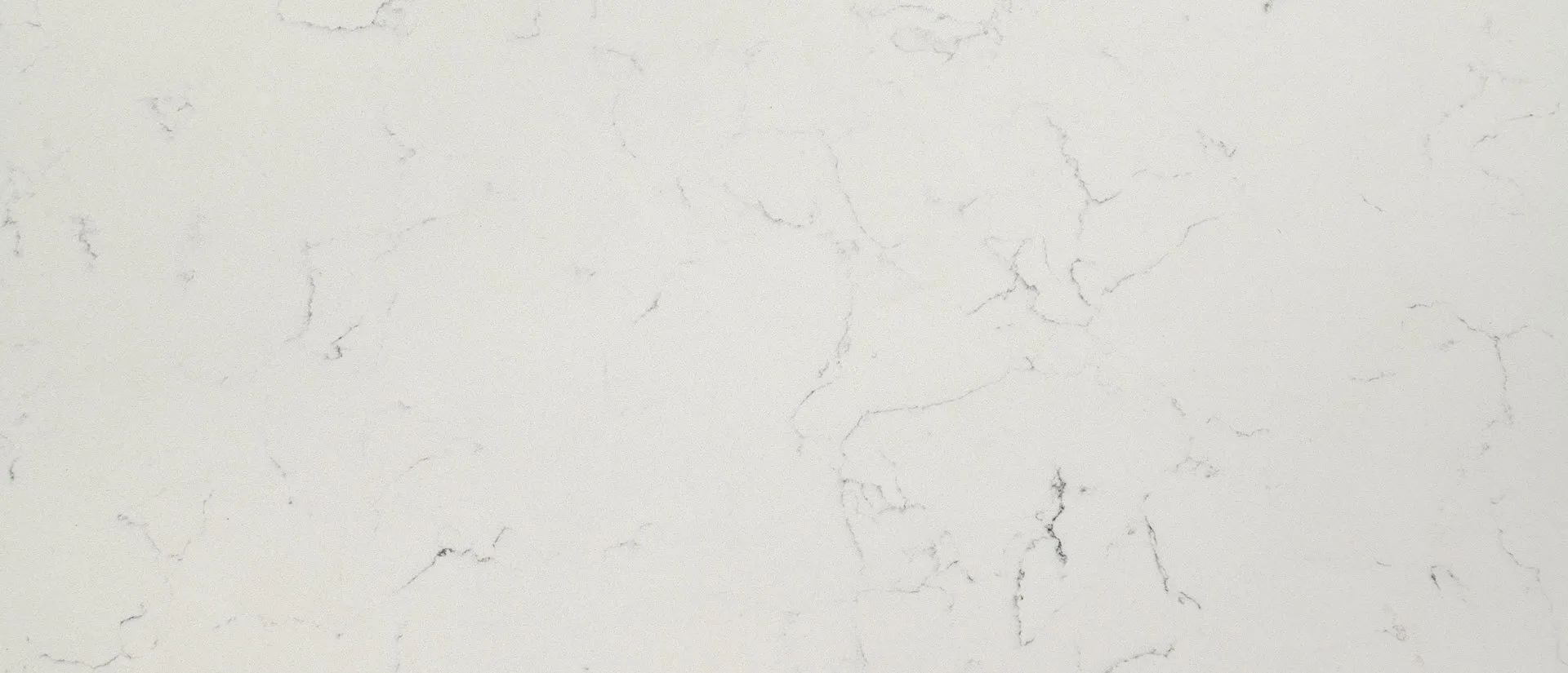 Closeup image of Q Quartz Carrara Delphi Quartz countertop slab