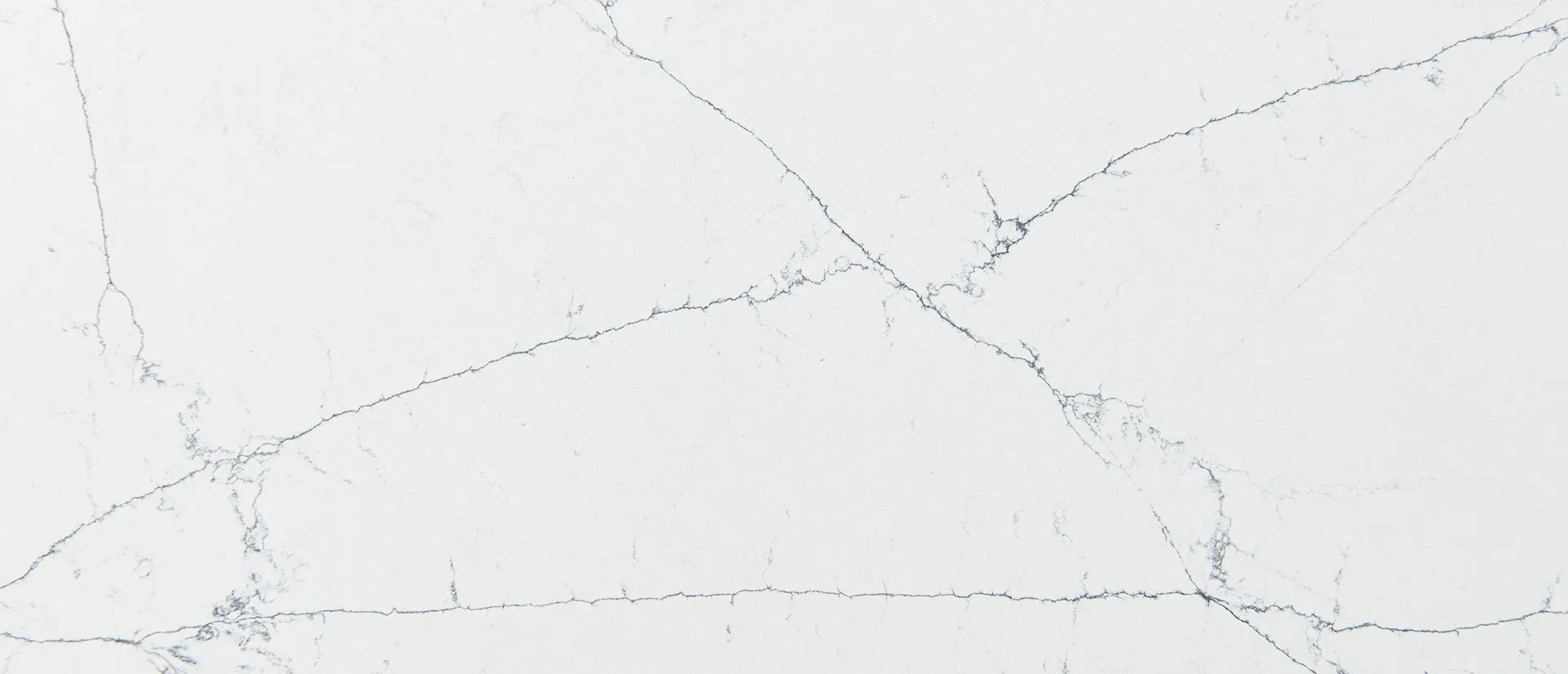Closeup image of Q Quartz Calacatta Montage Quartz countertop slab