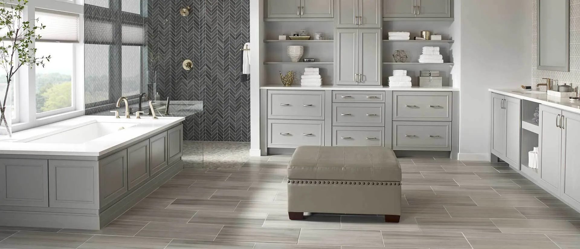 Image of installed Q Quartz Carrara Marmi White Quartz countertops