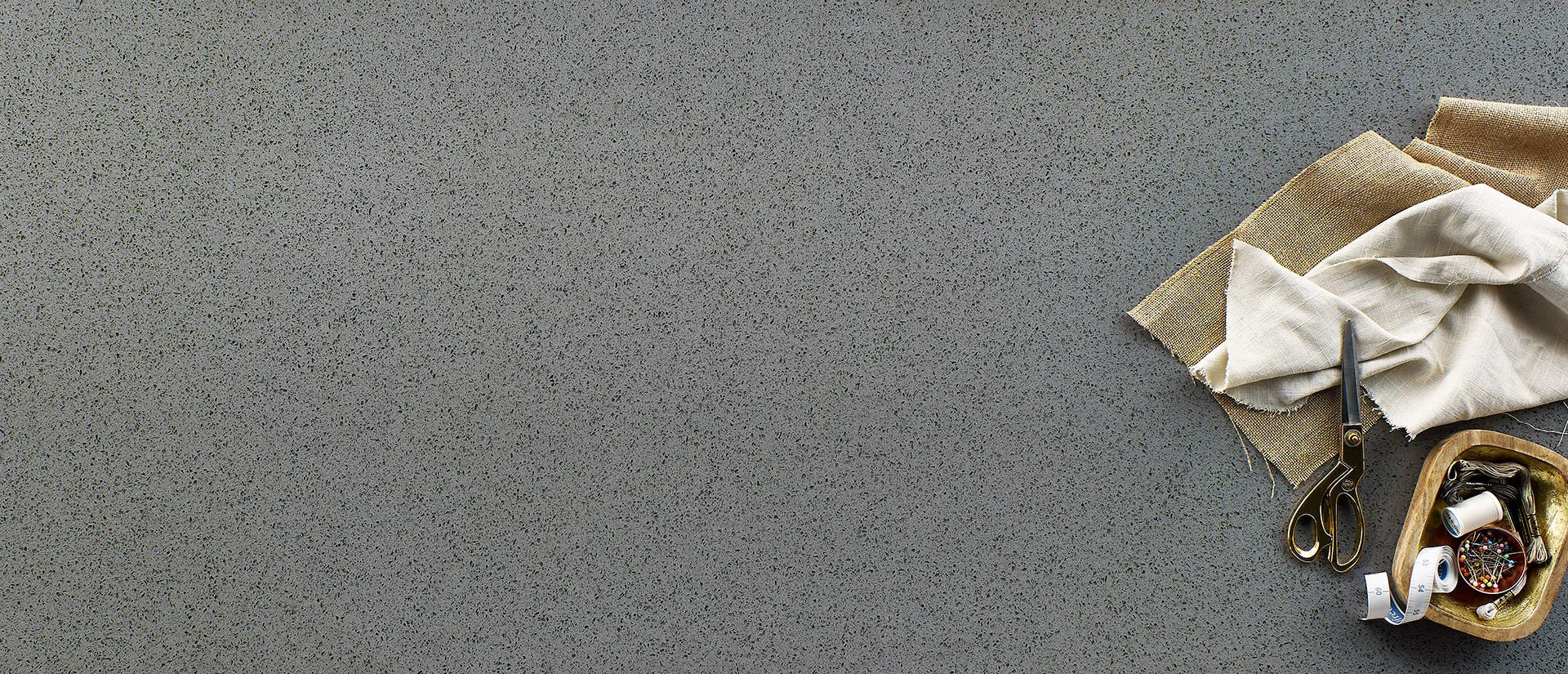 Image of installed Q Quartz Iced Gray Quartz countertops