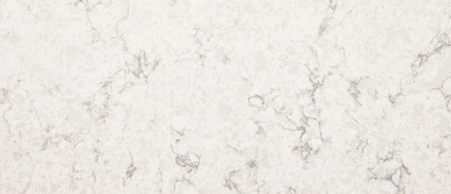 Closeup image of Q Quartz Mara Blanca Quartz countertop slab
