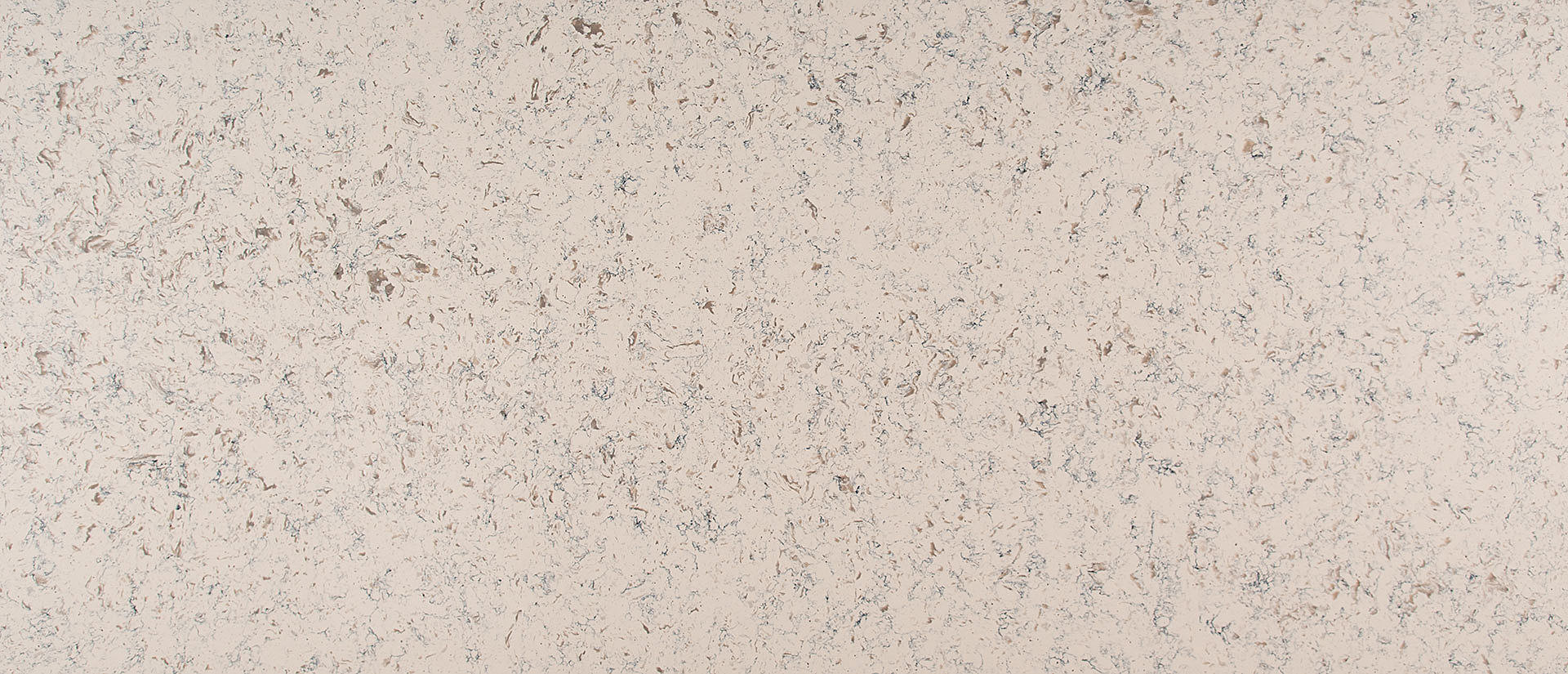Image of Q Quartz Romano White Brown Quartz countertop slab