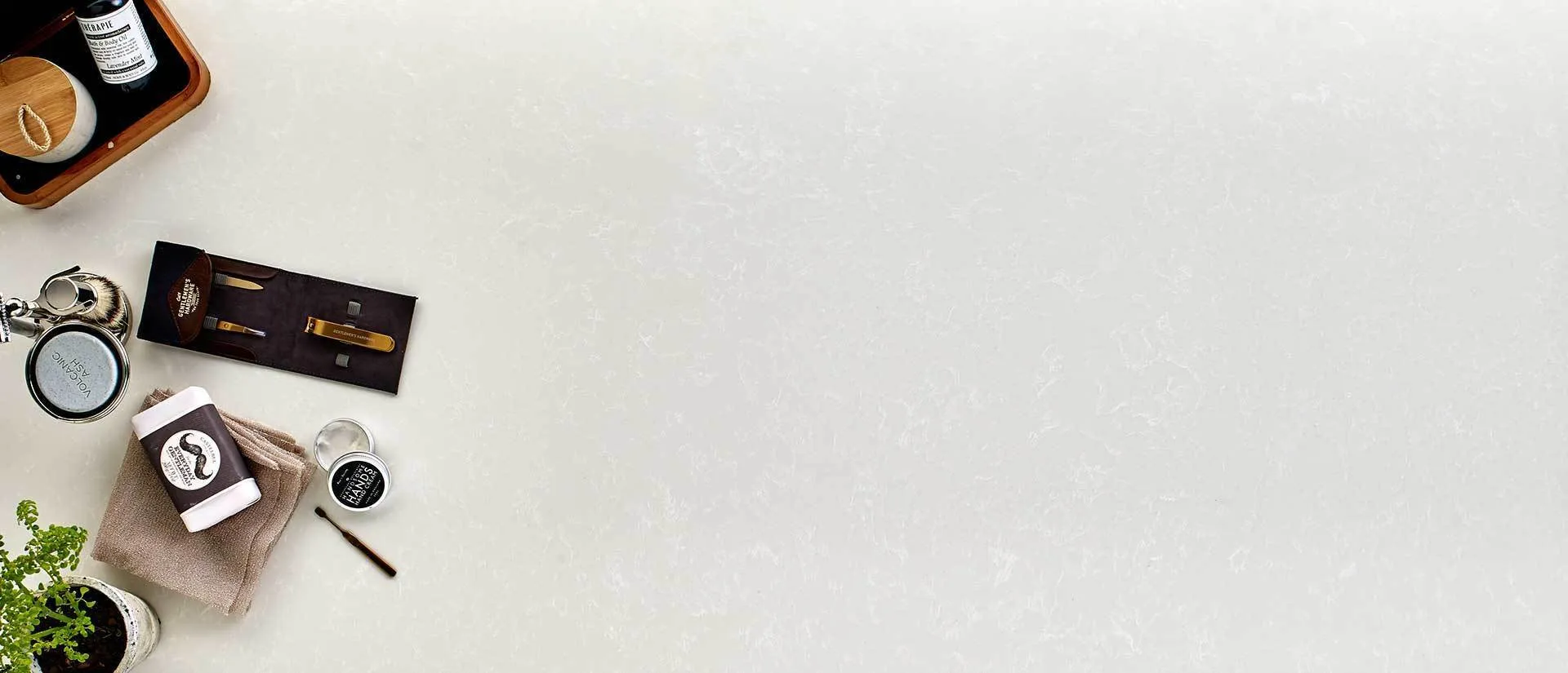 Image of installed Q Quartz Shell White Quartz countertops