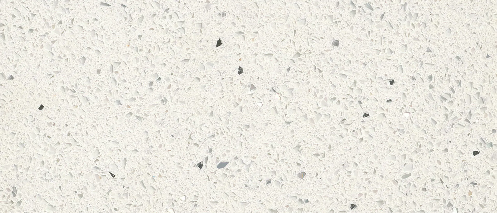 Closeup image of Q Quartz Sparkling White Quartz countertop slab