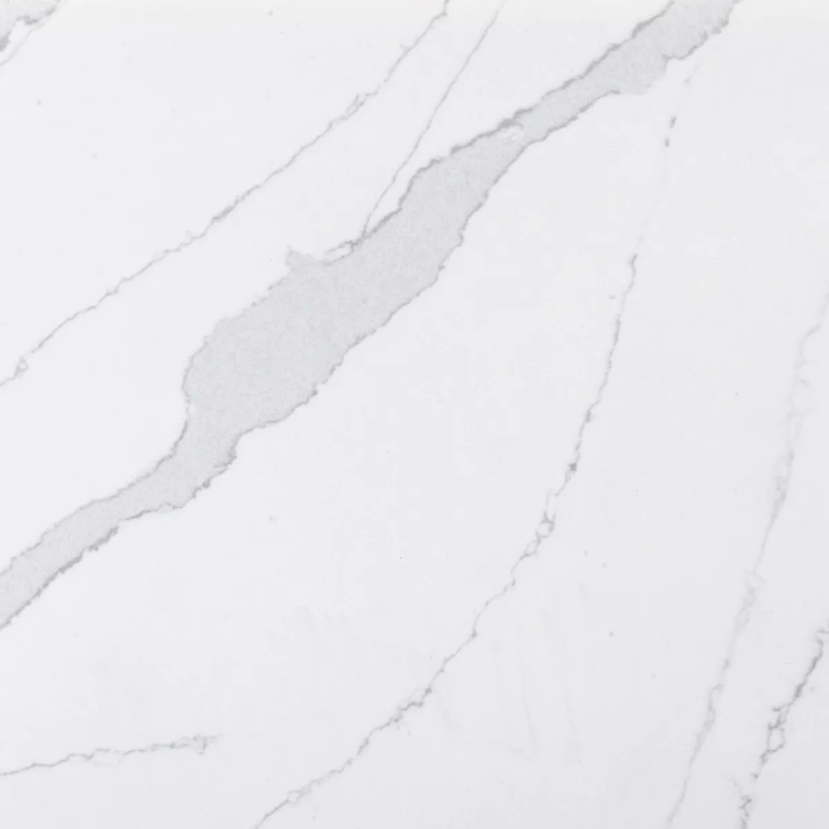 Closeup image of Silestone Classic Calacatta White Quartz countertop slab