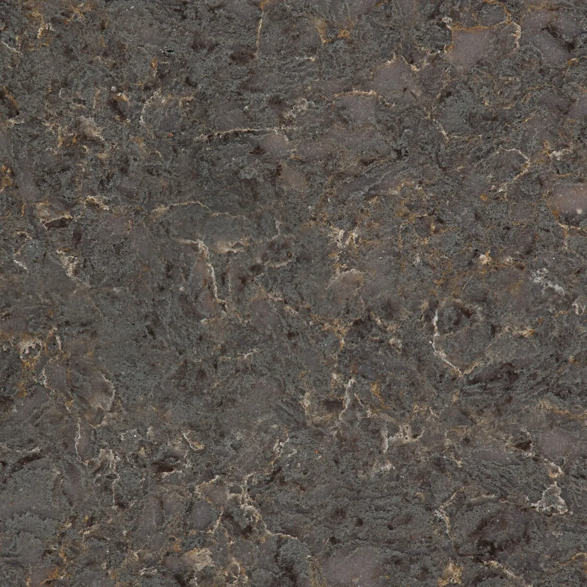 Closeup image of Silestone Copper Mist Grey Quartz countertop slab