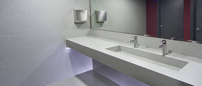 Image of installed Silestone Cygnus Quartz countertops