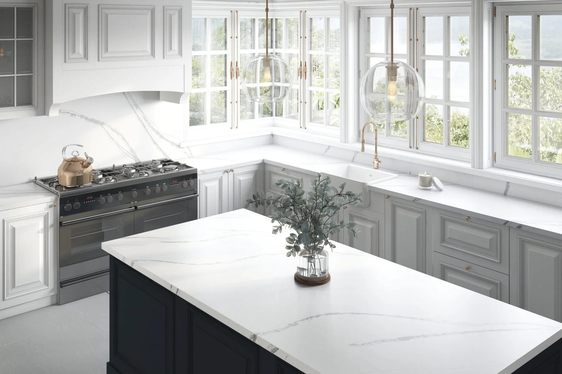 Additional image of Silestone Eternal Bella White Quartz countertops